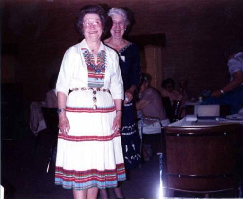 Photo of Elizabeth James on right, Wilberta Smith on left