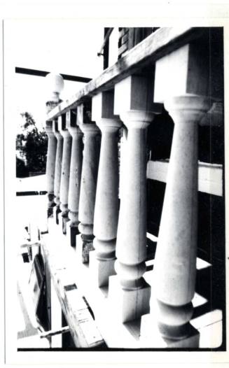 Photograph - Restoration work at Petersen House - Balcony - c. 1980