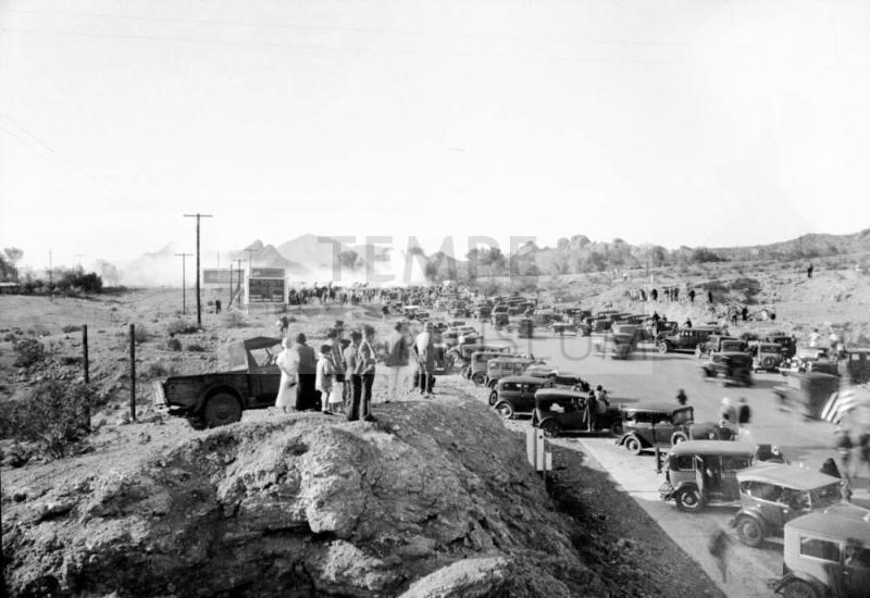 Negative - Dedication of Tempe, Mill Ave Bridge c. 1933