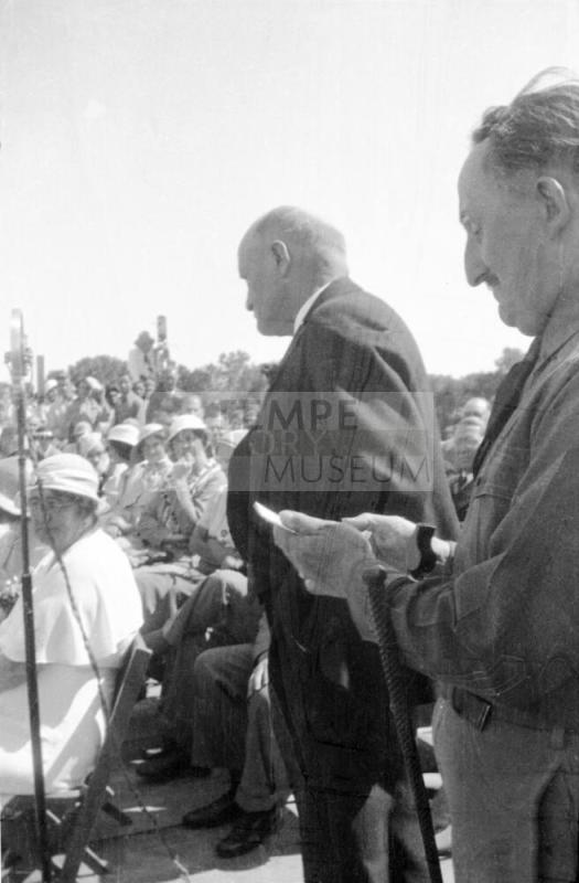 Negative - Governor Moeur during Dedication of Tempe, Mill Ave Bridge, c. 1933