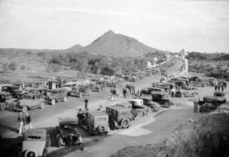 Negative - Panorama of Dedication of Tempe, Mill Ave Bridge, c. 1933