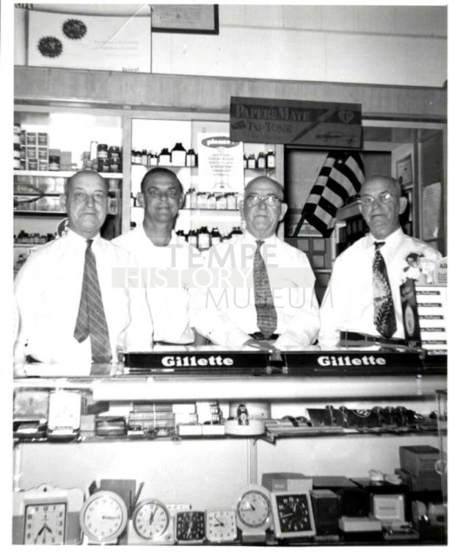 Four of the Laird Brothers at Clyde's New Store