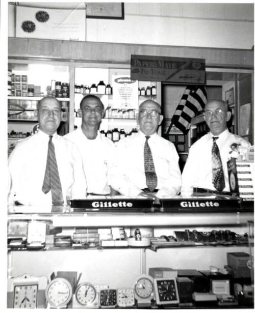 Four of the Laird Brothers at Clyde's New Store