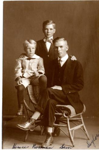 Portrait of Horace, Norman, and Sam Saylor