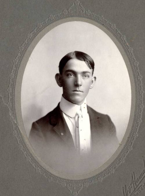 Framed print of William Laird as a young man