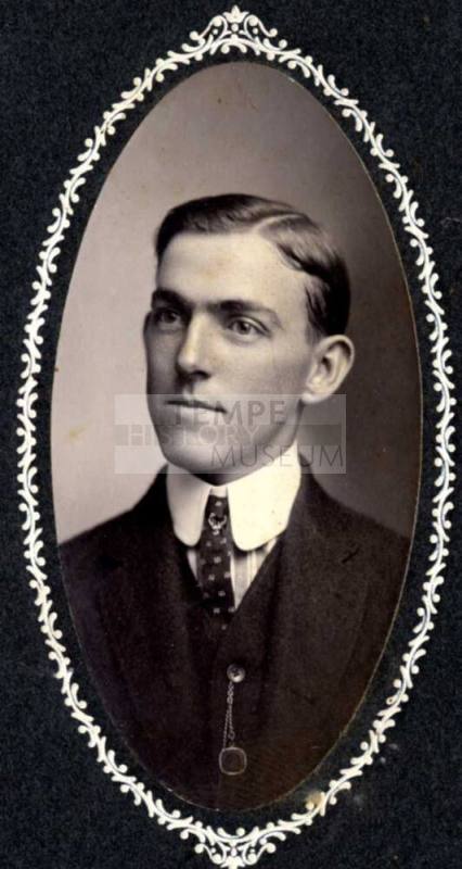 Black and White Oval Portrait of William E Laird