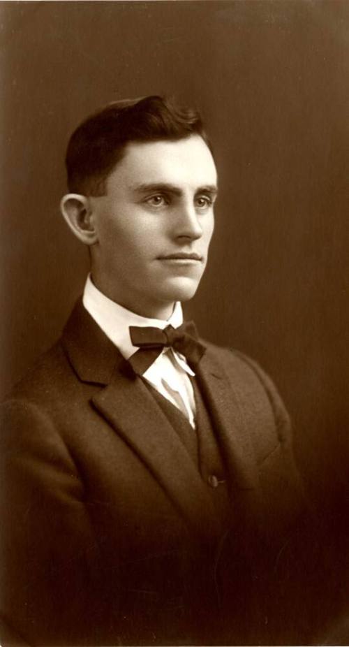 Studio Portrait of Frank Raymond as Young Man