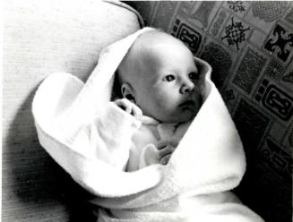 Photo of Danny, Judy's son, wrapped inside a blanket