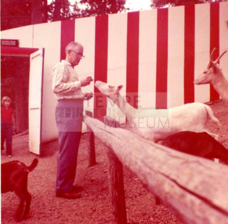 Frank Raymond Feeding A Goat