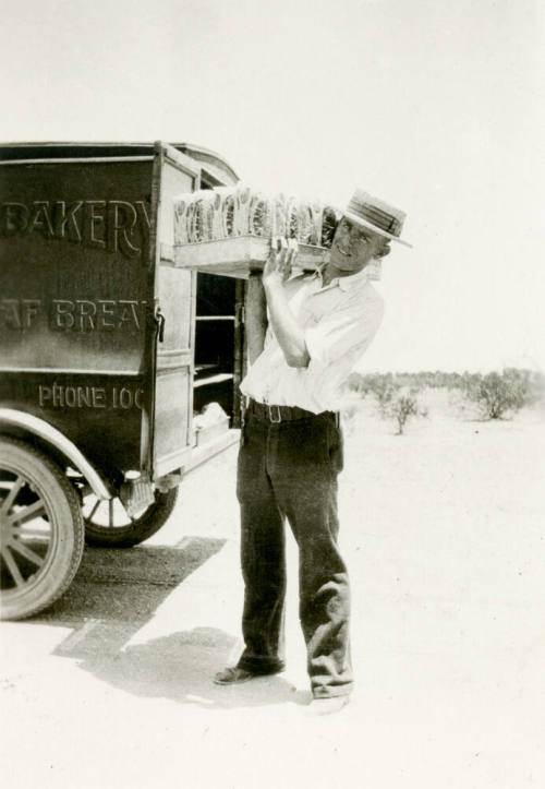 Frank Raymond Delivering Bread