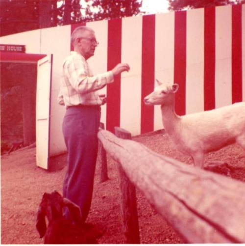 Frank Raymond Feeding Goats