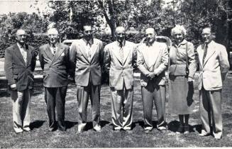 Administrative Personnel Tempe Grammar School Standing on a Lawn