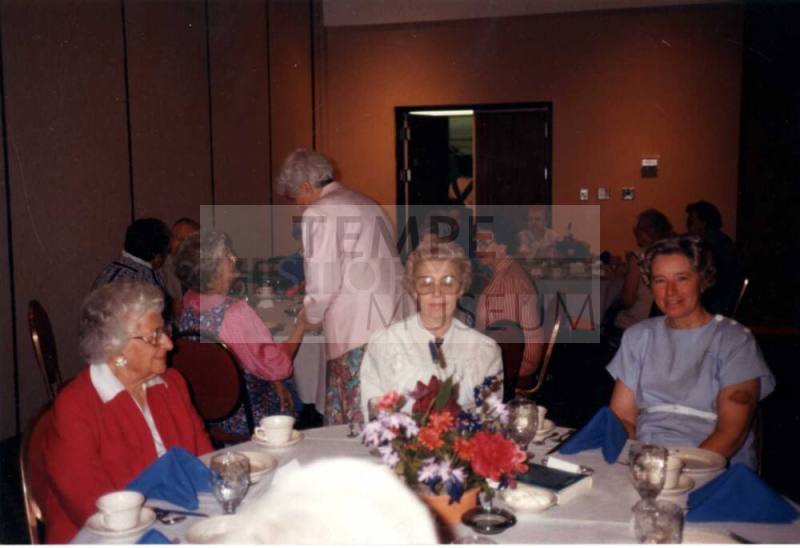 Minnie Laird Raymond, Dixie Lee Brown and Jane at a Luncheon