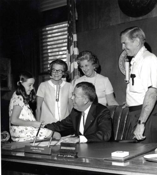 Minnie Raymond and Others inside of Governor Jack Williams Office
