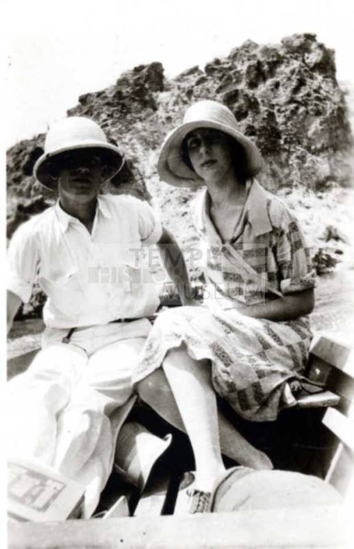 Frank and Minnie Raymond on a Boat