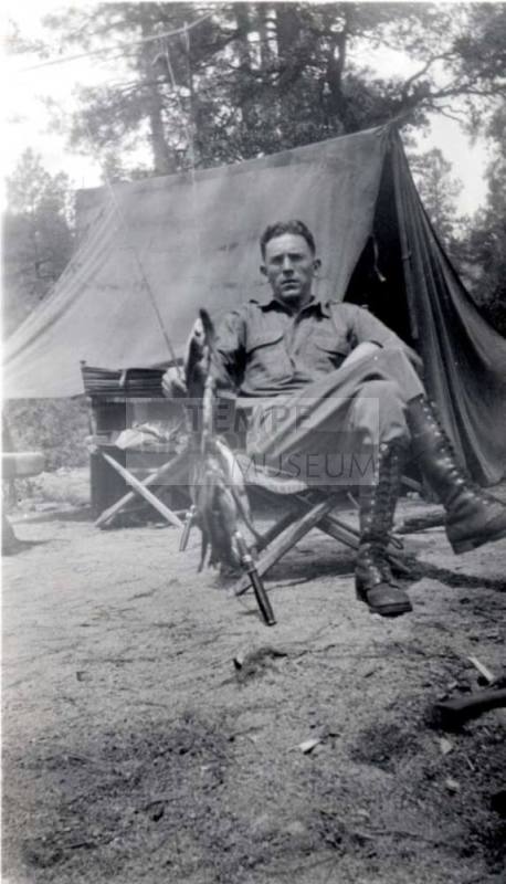 Frank Raymond at an Army Camp