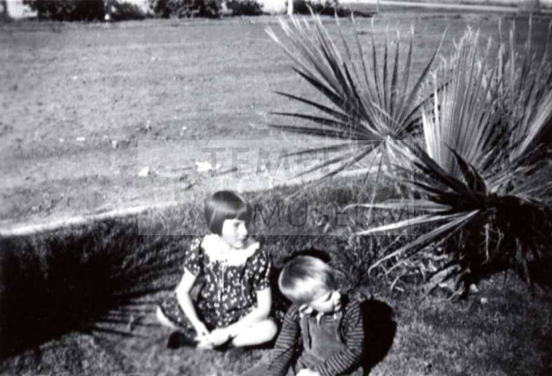 Joann and William Raymond as Children