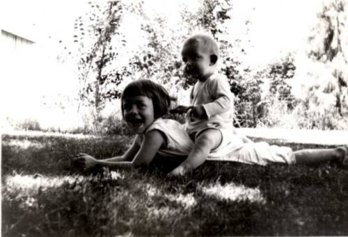 Joann and Bill Raymond Playing as Children