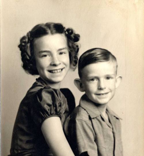 Joann and Bill Raymond as Children