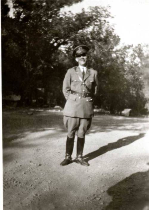 Frank Raymond in Military Clothes