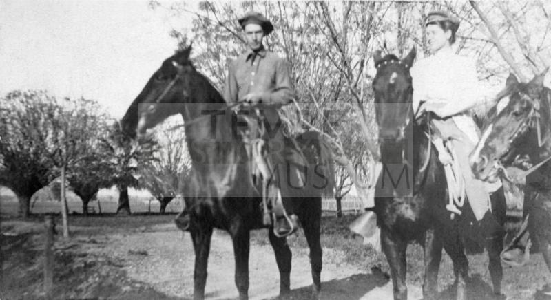 Man and woman on horses (Stanion)