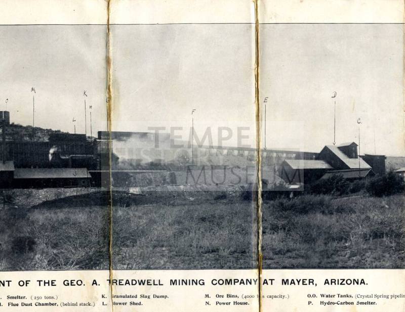 Smelting Plant of The Treadwell Mining Co. at Mayer, Arizona