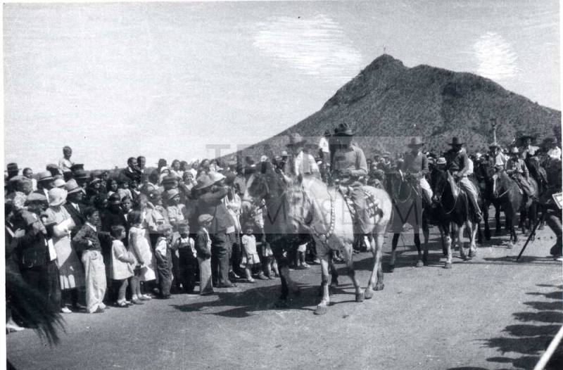 Photograph - Parade of Horsemen at Mill Avenue Bridge dedication