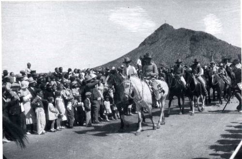 Photograph - Parade of Horsemen at Mill Avenue Bridge dedication
