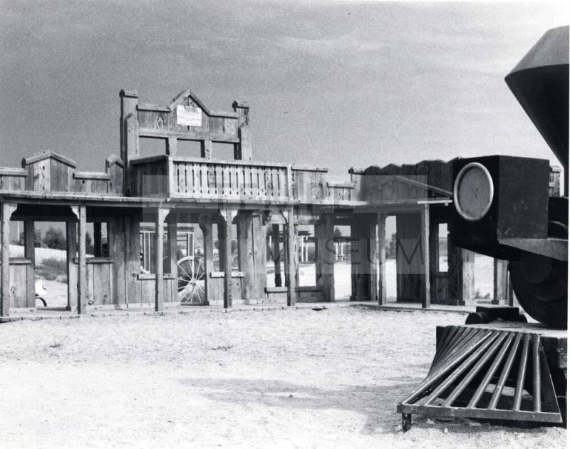 Photograph - Frontier set and Train Engine - Kiwanis Park