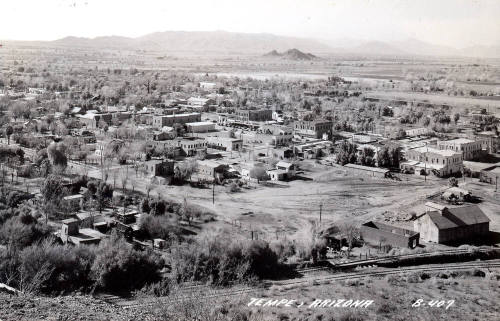Postcard - Tempe, Arizona - view from Hayden Butte