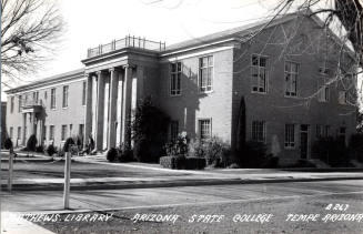 Postcard - Mathews Library, Arizona State College