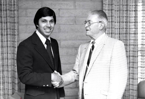 Photograph - Mario Esqinor and Bat Riggs (County Supervisor)