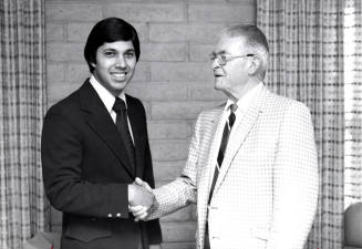 Photograph - Mario Esqinor and Bat Riggs (County Supervisor)