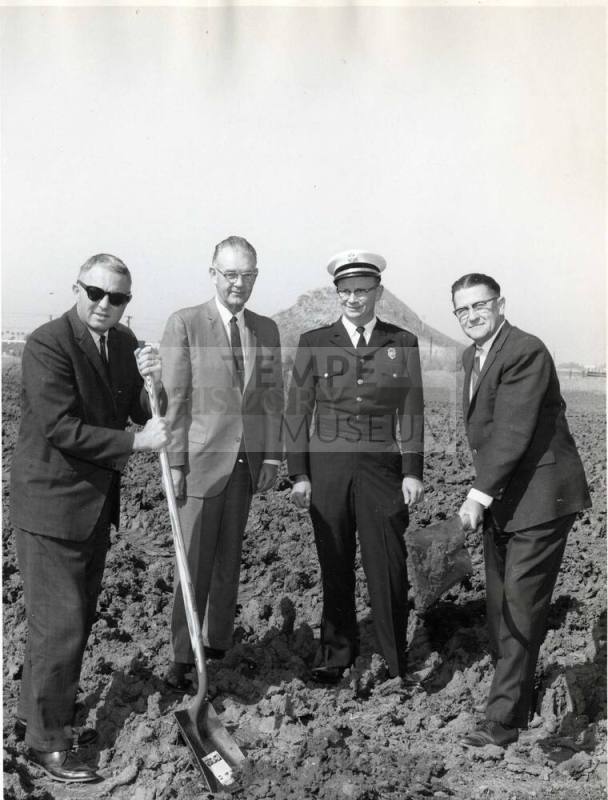 Photograph - Ground Breaking for Fire Station on University Ave