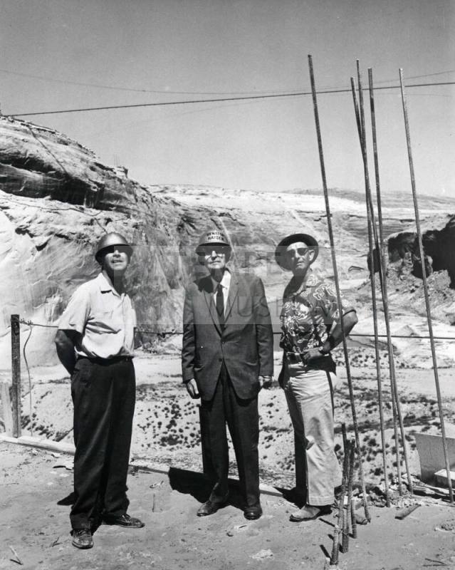 Photograph - Senator Carl Hayden at Glen Canyon Dam Project