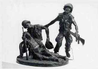 Photograph - Arizona Vietnam Veterans Memorial Sculpture by Jasper D'Ambrosis "Fallen Warrior"