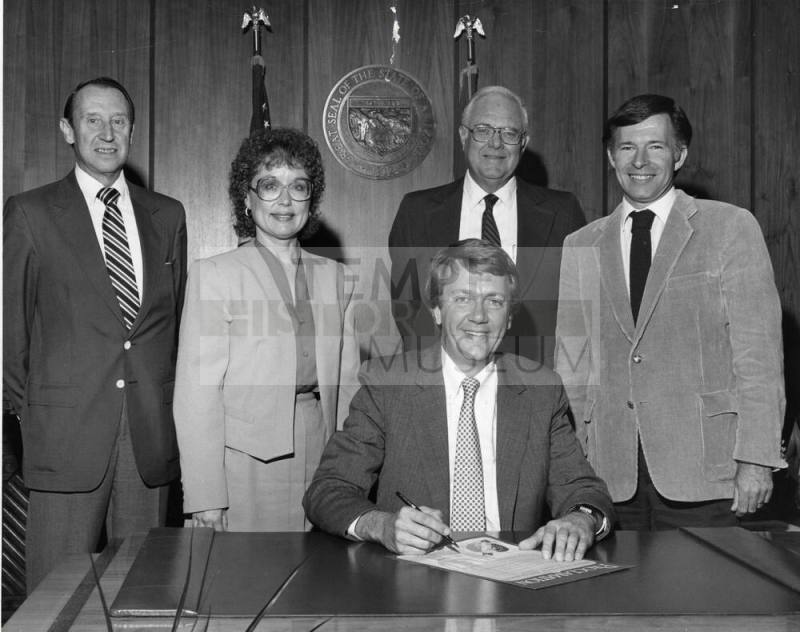 Photograph - Papago Park POW Commemoration day proclamation signed by Governor Bruce Babbit