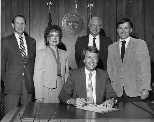 Photograph - Papago Park POW Commemoration day proclamation signed by Governor Bruce Babbit