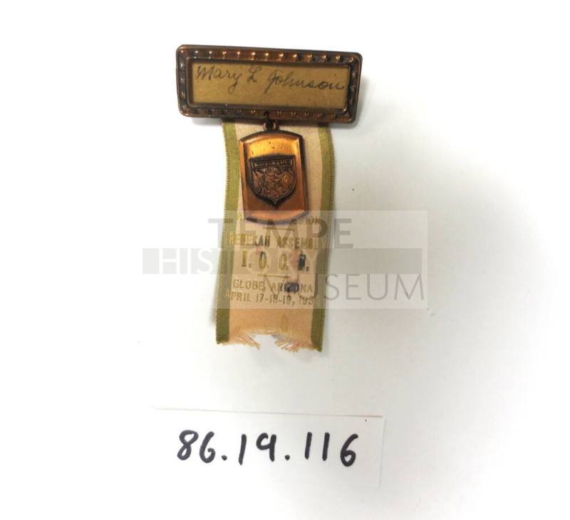 Mary L Johnson Pin and ribbon