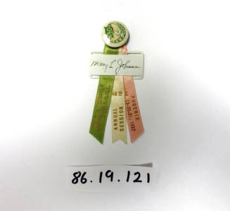 Rebekah pin and ribbons