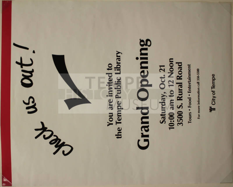 Poster- Tempe Pub. Library Grand Opening