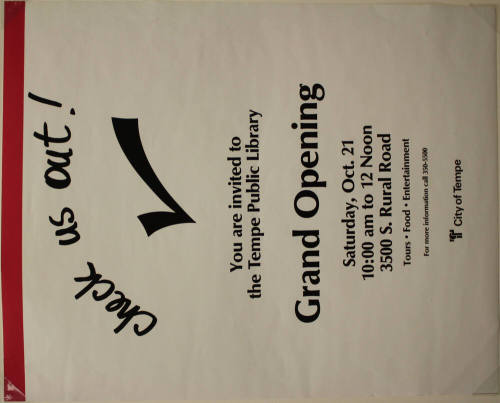 Poster- Tempe Pub. Library Grand Opening