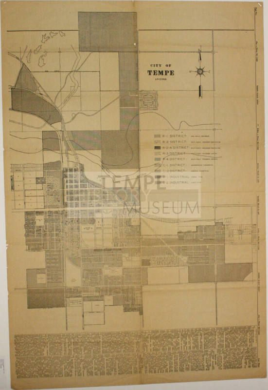 Map- Tempe Zoning Map, 1957