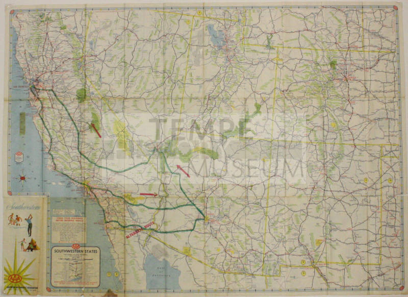 Map- AAA Map of Southwestern States