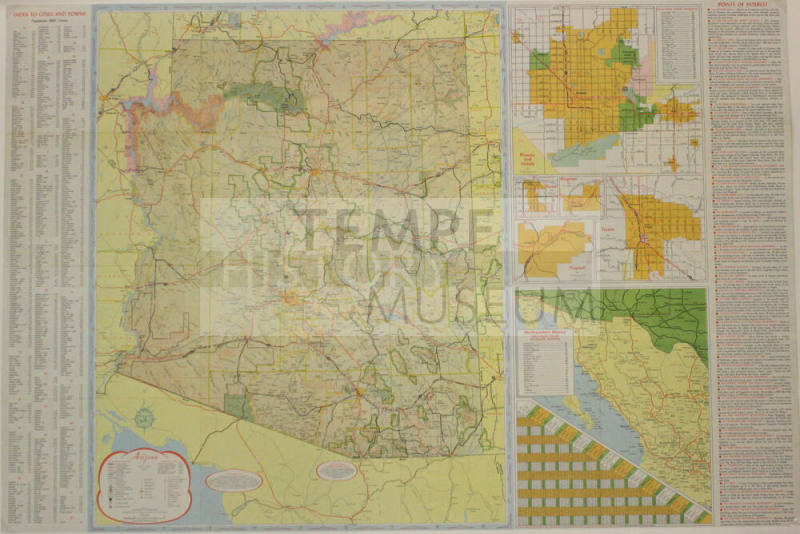 Map- Arizona State Map, 1965
