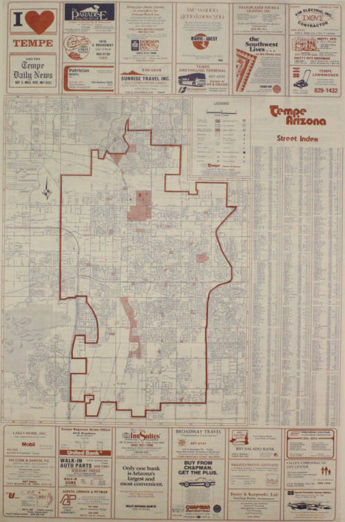 Map- Tempe, Arizona, 1982