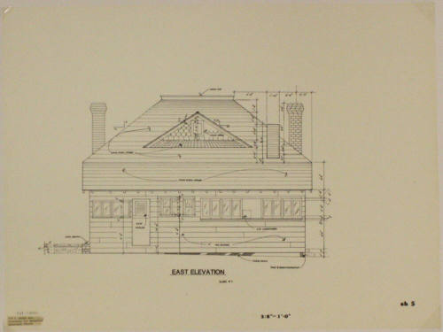 East Elevation - Methodist Episcopal Parsonage, 519 S Maple Avenue, Tempe, Arizona
