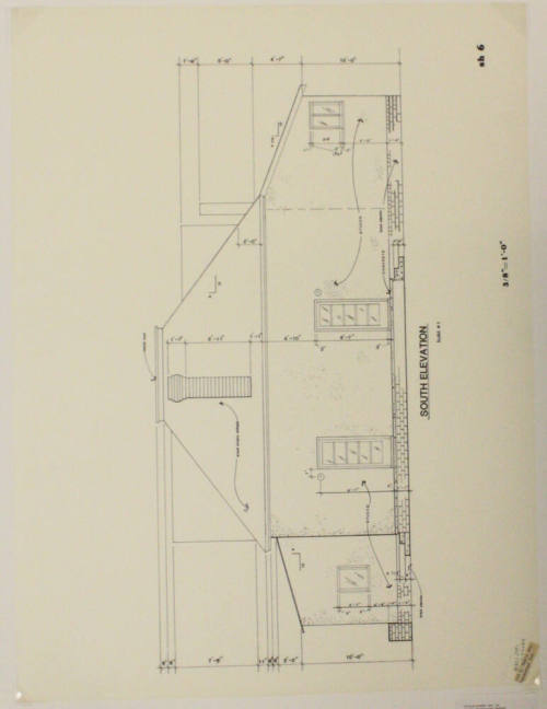 South Elevation - Methodist Episcopal Parsonage, 519 S Maple Avenue, Tempe, Arizona