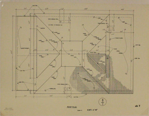 Roof Plan - Methodist Episcopal Parsonage, 519 S Maple Avenue, Tempe, Arizona