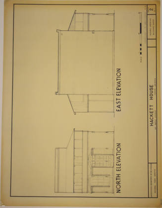 East and North Elevations - Hackett House